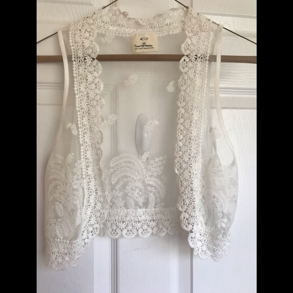 Boho lace vest